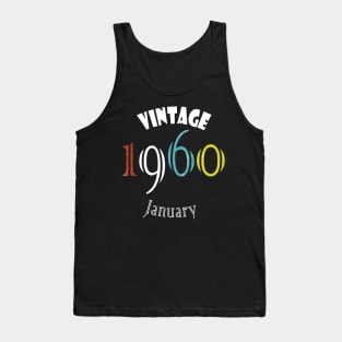 1960  Vintage January Birthday Tank Top